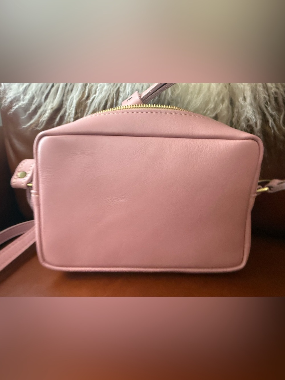 Portland Leather Goods Vintage Pink Large Camera Bag - Picture 2 of 6